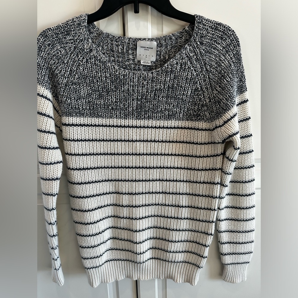 Cabincore Vero Moda Denim Knit Sweater